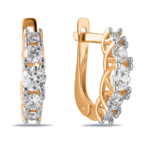 Серьги дорожка 01-215541 золото