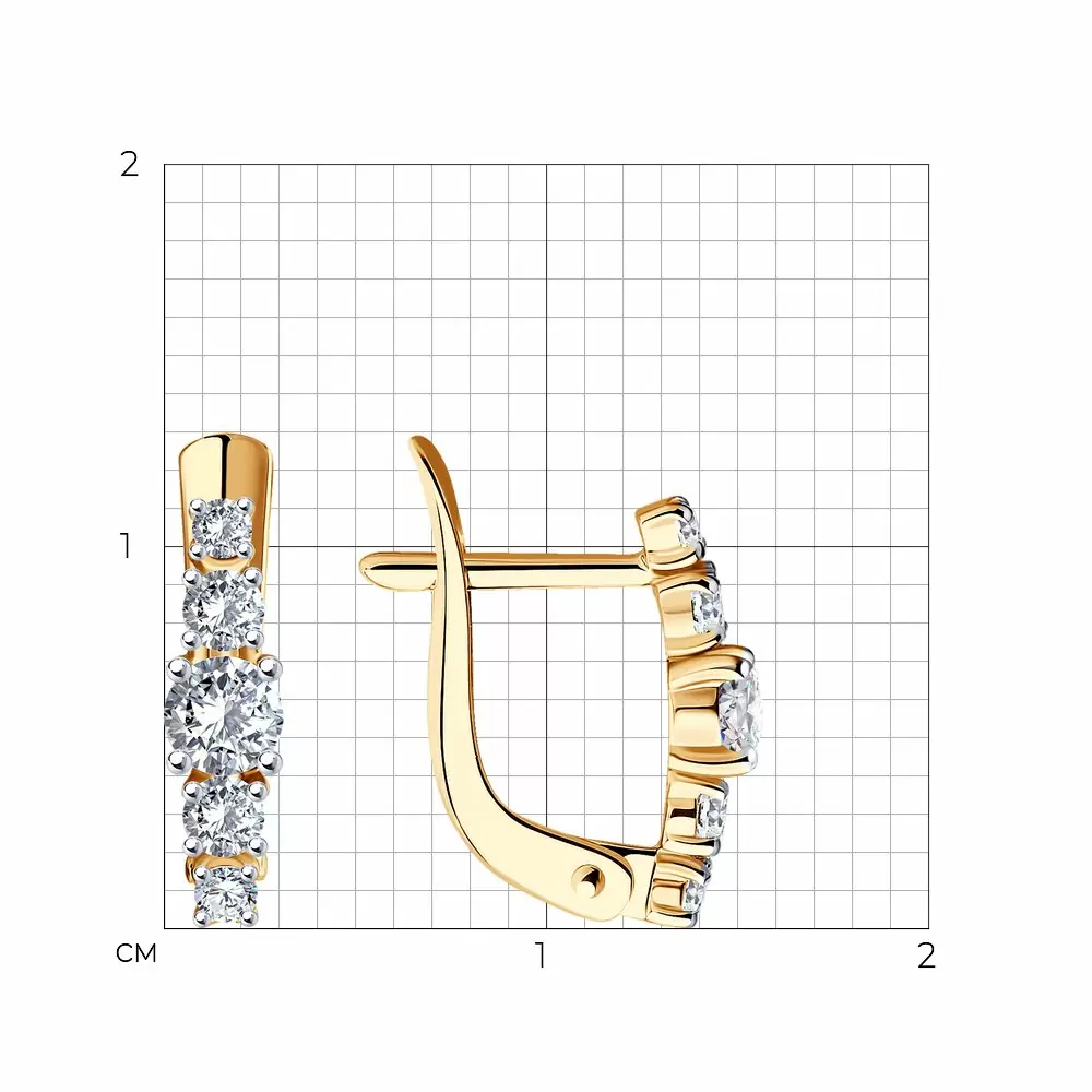 Серьги дорожка 027452 золото
