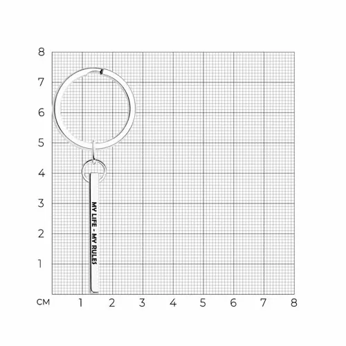 Сувенир брелок 94-115-00992-1 серебро Моя жизнь мои правила