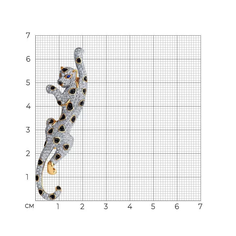 Брошь 740396 золото Леопард