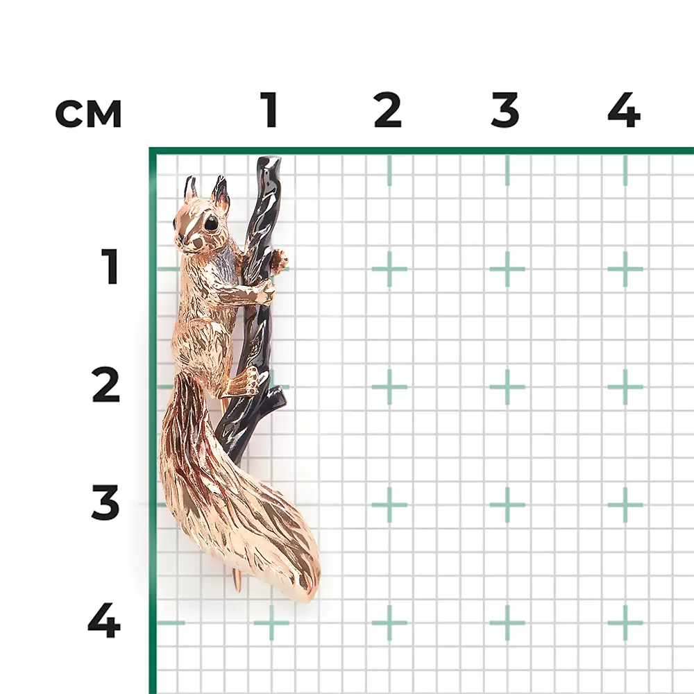 Брошь 04-0298-00-000-1111 золото белка