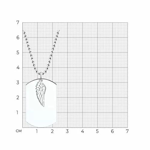 Колье 94070681 серебро Крыло