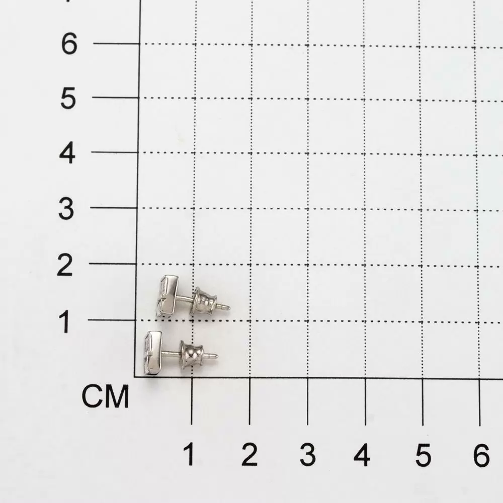 Серьги пусеты 02-2969.00КЦ-00 серебро Квадрат