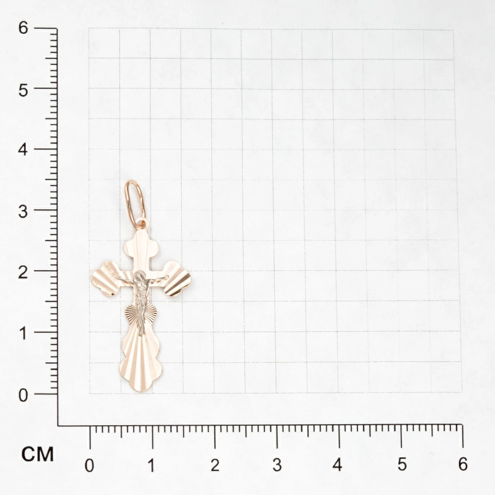 Крест христианский ИХ-26.04-ЛУЧИ золото