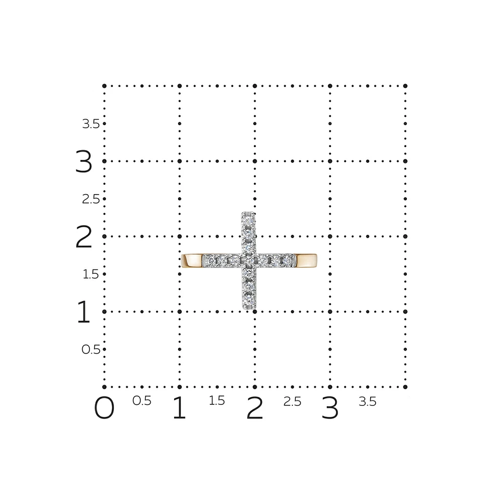Кольцо 11542-151-00-00 золото Крест