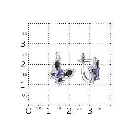 Серьги 22003-256-322-00 золото Бабочка_1