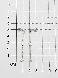 Серьги пусеты 02-3004.000Б-00 серебро Звезда_1