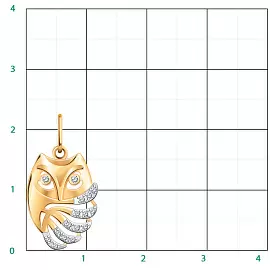 Подвеска 50282 золото Сова_1