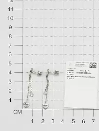 Серьги подвесные 02-3226.00СВ-00 серебро Сердце_1