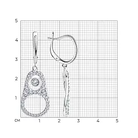 Серьги подвесные 94024486 серебро Открывашка_1