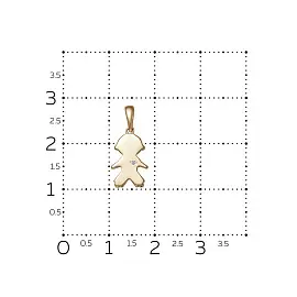 Подвеска 31221-150-00-00 золото Девочка_2