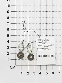 Серьги подвесные 02-2813.000Б-17 серебро Пуговица_1