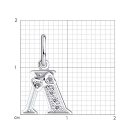 Подвеска буква 94030475 серебро Буква Л_2