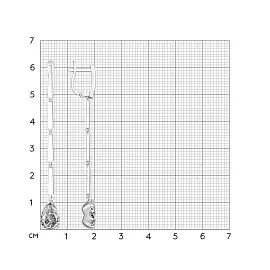 Серьги подвесные 94022281 серебро Капля_1