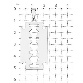 Подвеска 430-10-98 серебро Лезвие_1